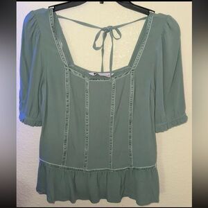 Sonoma Green Mid Sleeve Blouse